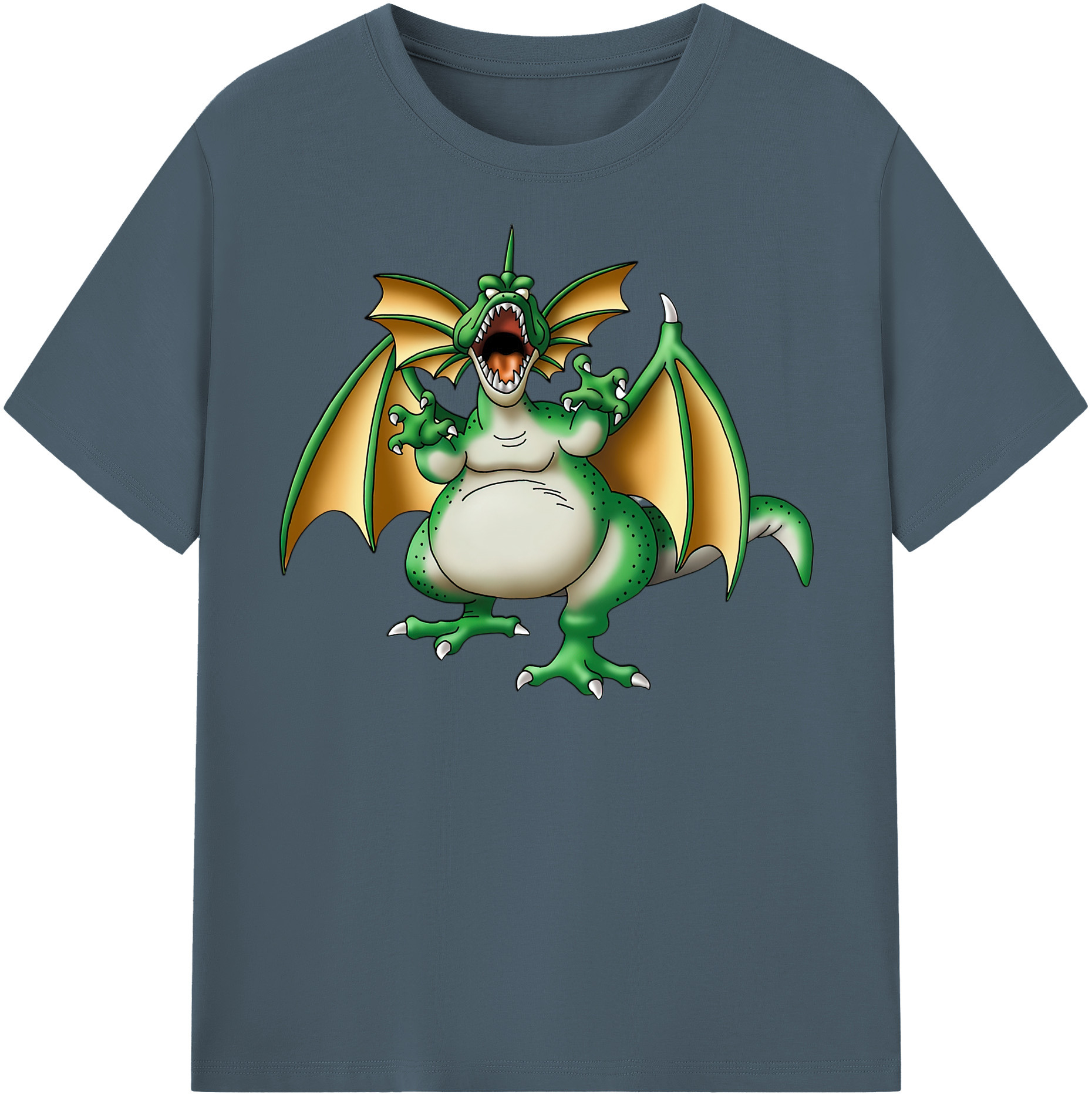 （画像用） ドラゴンクエスト Doragon Kuesuto Dragon Quest 綿100％半袖Tシャツ（フロントプリント）